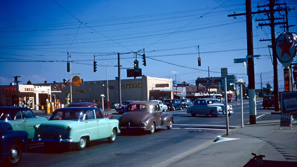 Vintage Gas Stations: Shell Texaco Seattle Washington