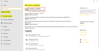 Install the most recent Windows updates.
