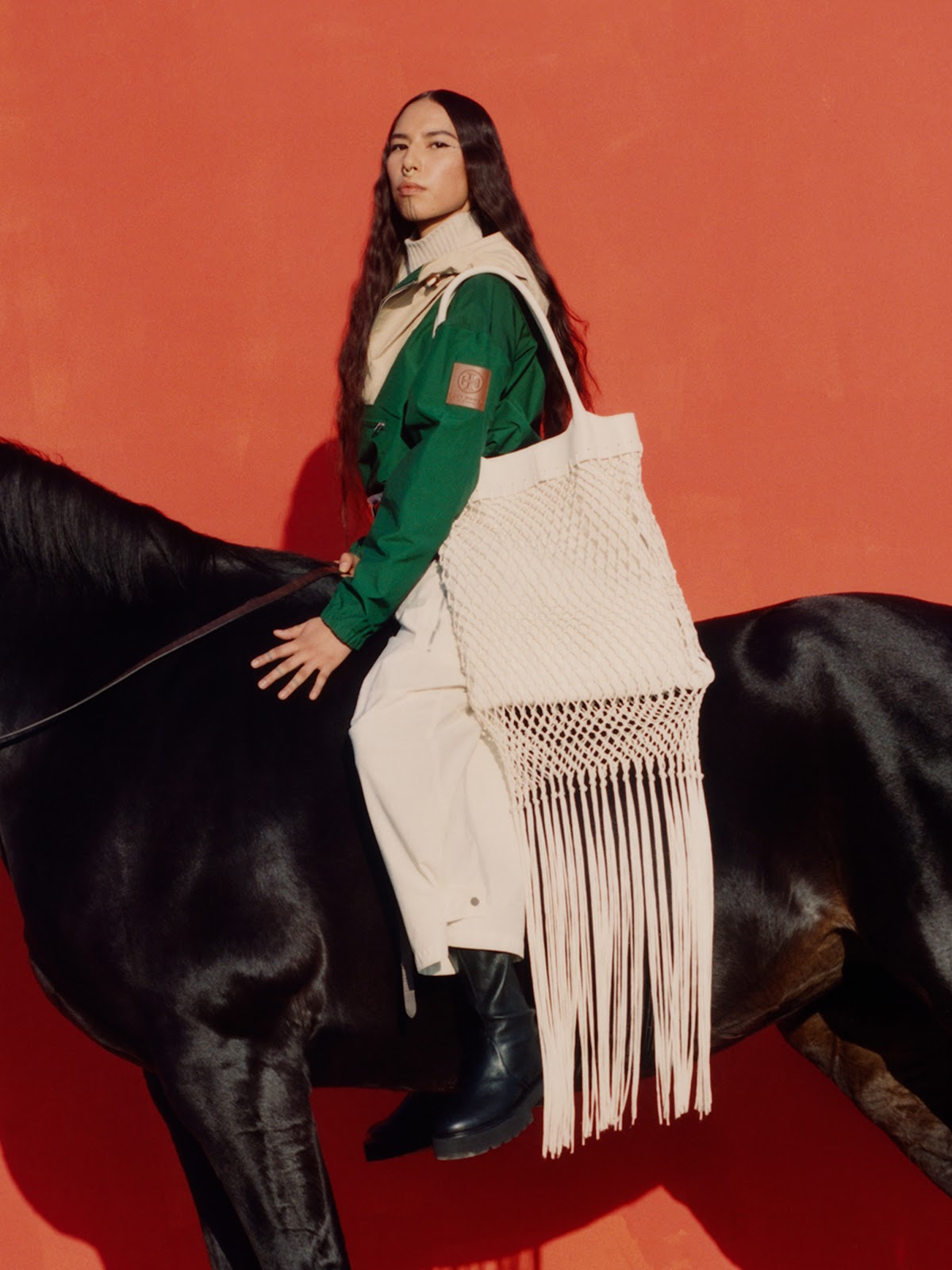 Quannah Chasinghorse in Porter Edit December 2021/January 2022 by Camila Falquez