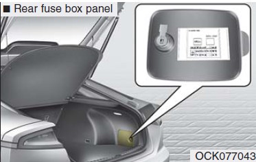 Rear fuse box panel
