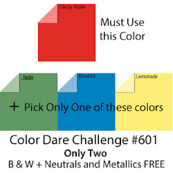 Challenge #601  Two Only Must Use Candy Apple + 1 Color from Board - May 17th - May 30th
