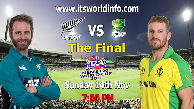 Aus vs Nz The Final, Australia vs New Zealand Live Score of ICC T20 World Cup 2021