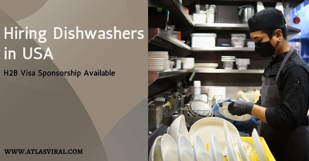 H2B Visa Sponsorship Available For Dishwashers  in USA
