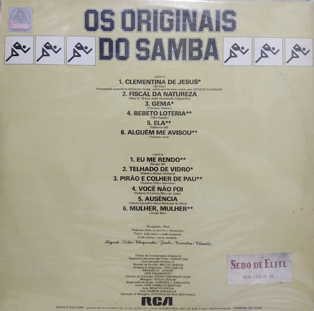 Disco vinil - Os originais do samba - A vida é assim - Vinil record