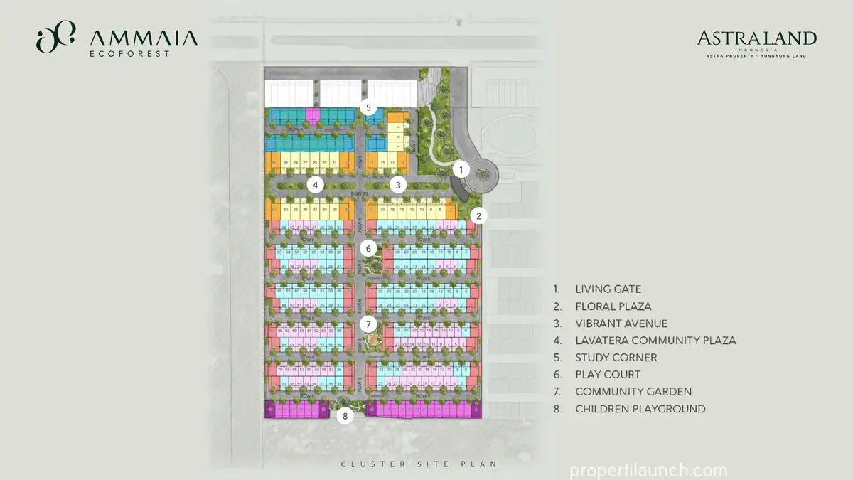 Siteplan Cluster Lavatera Ammaia Ecoforest