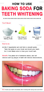 Teeth Whitening with Lemon and Baking Soda