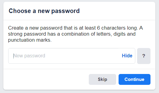 Choose New Password