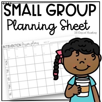 small group planning sheet free