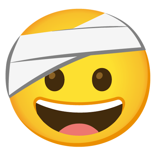 Head injury  smiley face