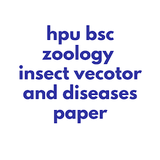 HPU UG bsc 3rd year bsc zoology insect vector and diseases paper download