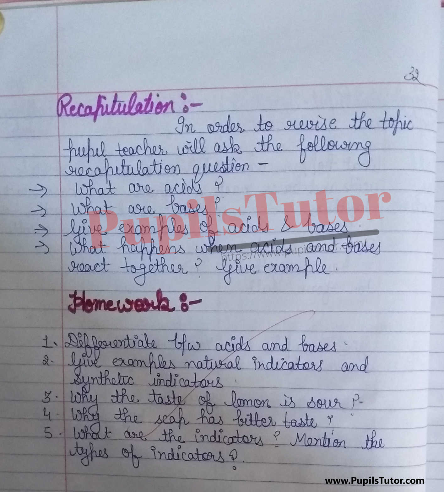 How To Make Mega Teaching Acid And Base Lesson Plan For Chemistry (Science) Subject In English [Page And Image Number 7] – www.pupilstutor.com