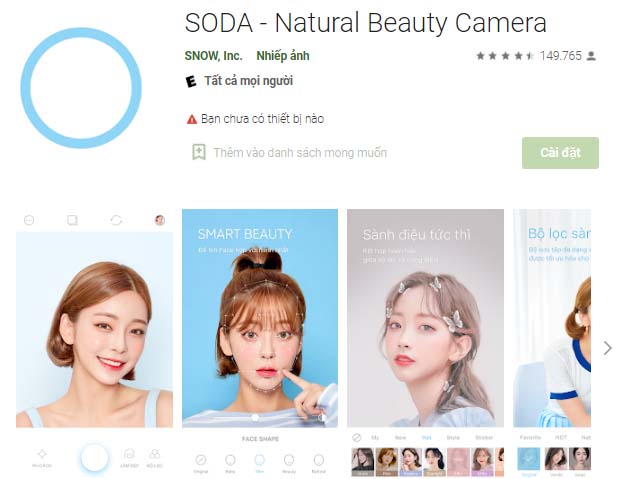 Tải SODA camera làm đẹp cho Android, iPhone, PC miễn phí a