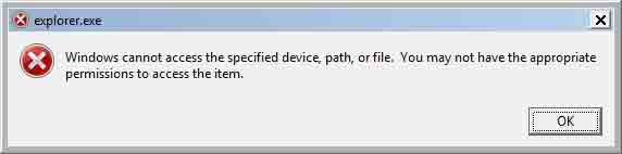 خطأ Windows cannot access the specified ويندوز 10 و ويندوز 11