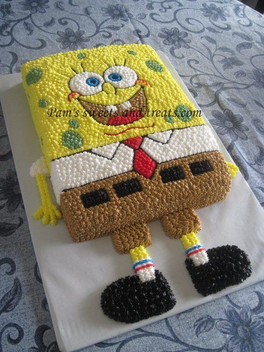 simple spongebob cake