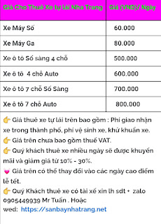 Cho thuê xe tự lái Nha Trang