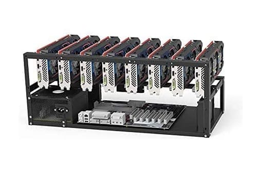 velocitybyte 8 GPU Steel Open Air Mining Rig Frame Kit for Bitcoin