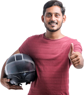 Indian Man with Helmet Transparent Image