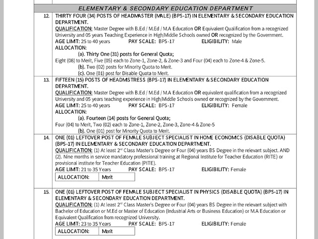 Elementary and secondary education department jobs