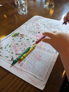 kids menu at Timbers inside the Arbor Day Farm Lied Lodge