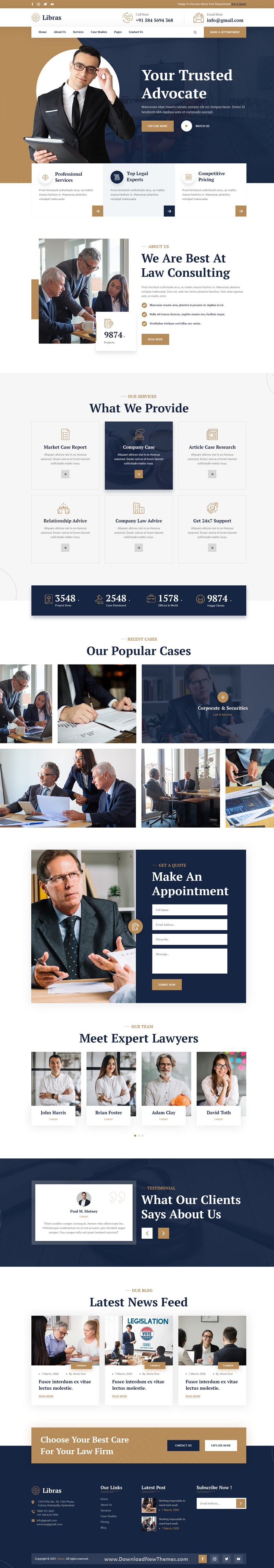 Libras - Attorney & Lawyers PSD Template