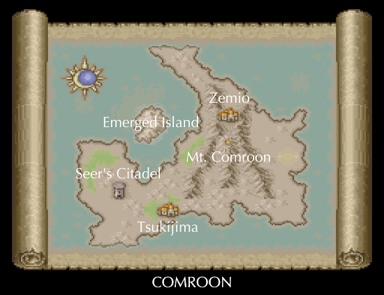 Romancing Saga 2 Comroon Island Region Map