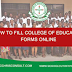 Admission forms for colleges of education for 2024/2025 are now available