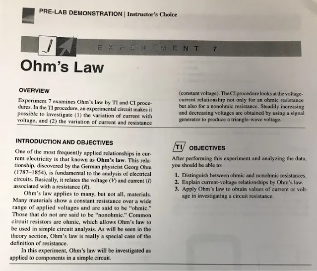 Ohm’s law – Lab report