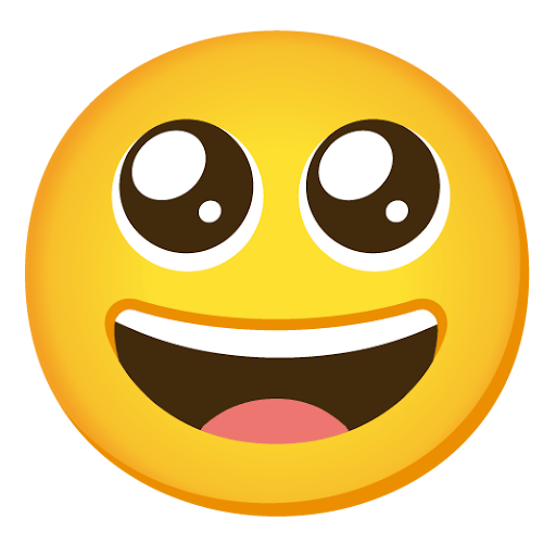 Glowing eye  smile face emoji
