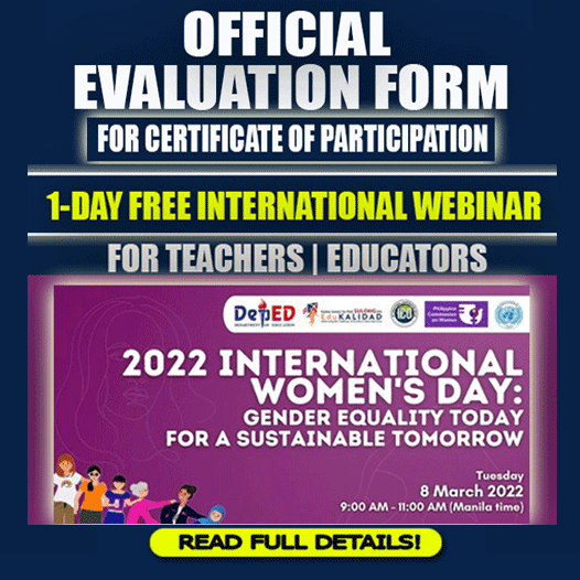 Official Evaluation Form in 2022 International Day of Education: Gender equality today for a sustainable tomorrow