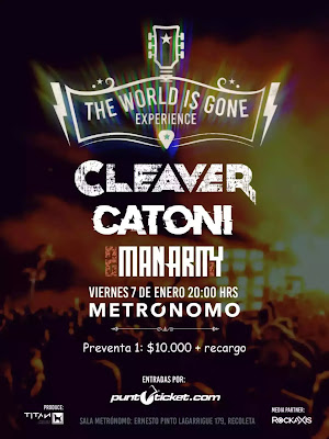Sala Metrónomo recibe a Cleaver, Catoni & 2 Man Army en una jornada única musica chilena