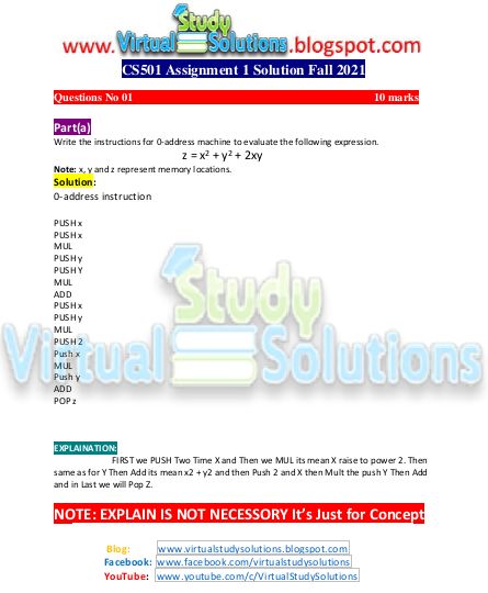 CS501 Assignment 1 Solution Preview Fall 2021