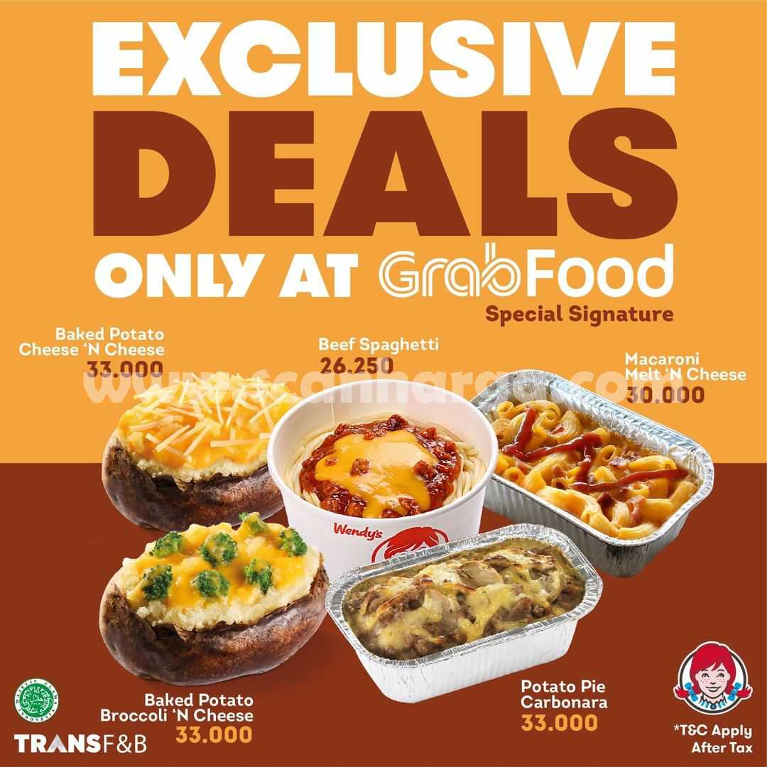 Promo Wendys Exclusive Deals Grabfood - Harga Spesial Menu mulai 26 Ribuan