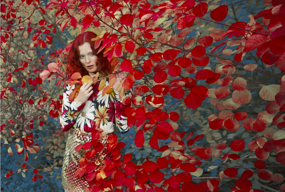 Karen Elson in Harper's Bazaar UK February 2022 by Erik Madigan Heck