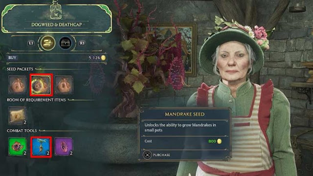 كيفية الحصول على Mandrake في Hogwarts Legacy