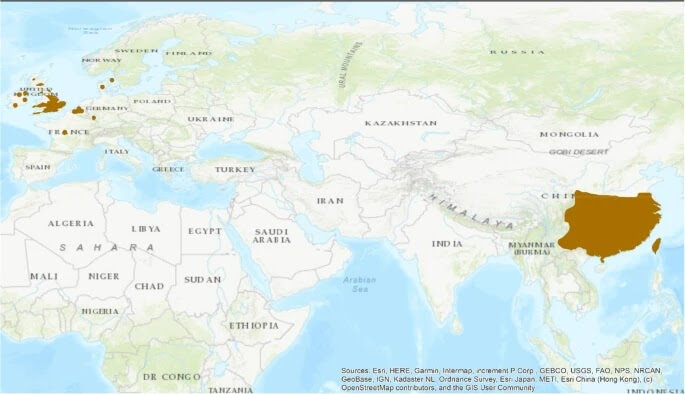 muntjac distribution data worldwide - animal info