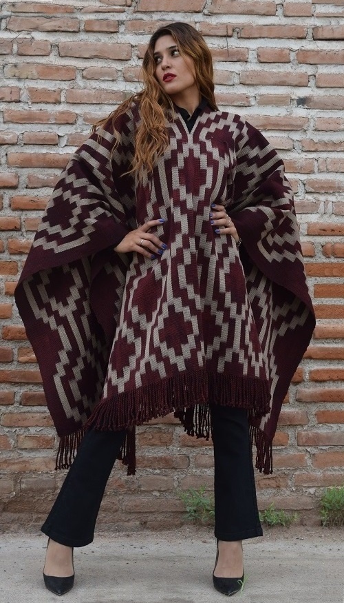 PONCHO ATADO Nº A002/9, UN PAÑO TRAMA FINA, URDIMBRE FINA - CONSULTE STOCK