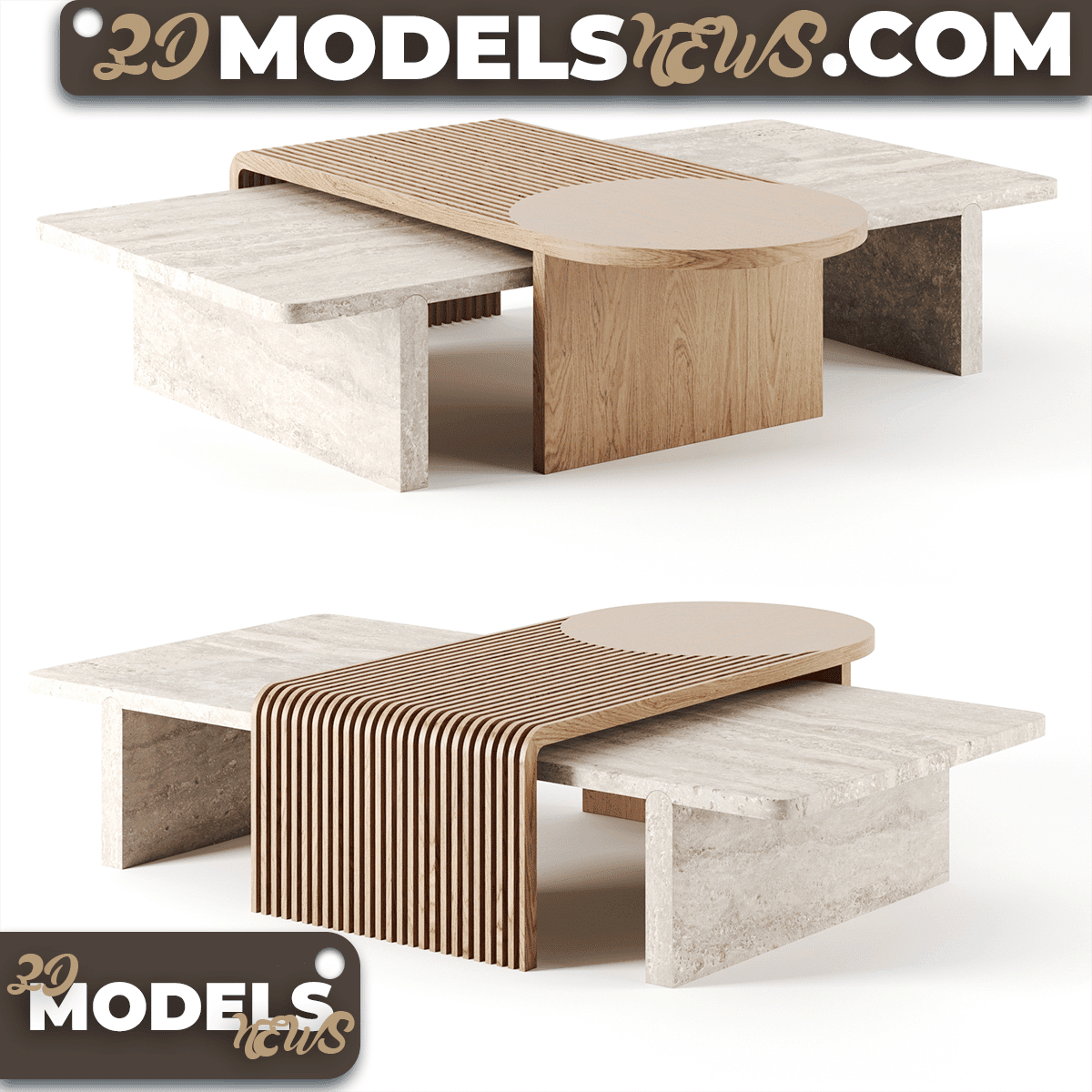 Stick and Stone Table Model by Dooq 1