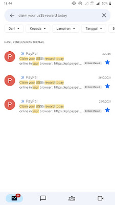 Klaim Saldo PayPal US$5 Gratis