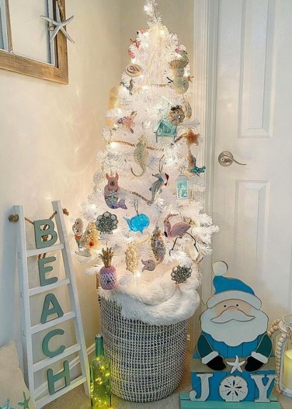 White Beach Christmas Tree Ideas