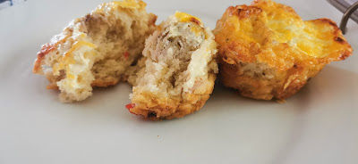 Chicken and pork banger muffins