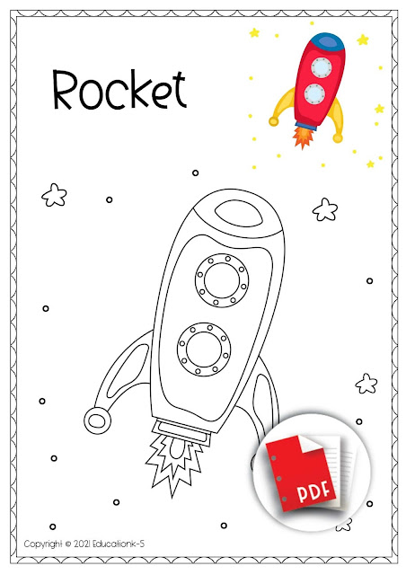 Space Coloring Pages For Kids