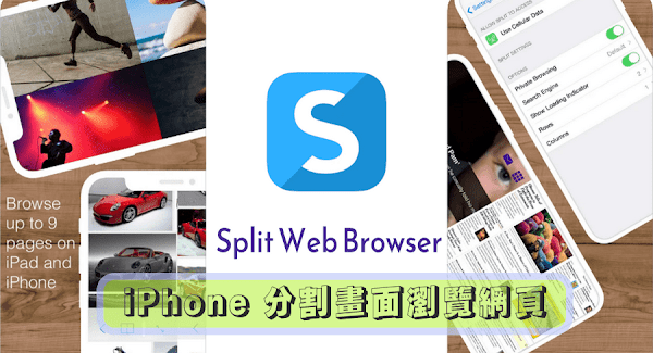 Split Web Browser 分割畫面瀏覽器，iPhone 同時查看兩個網頁