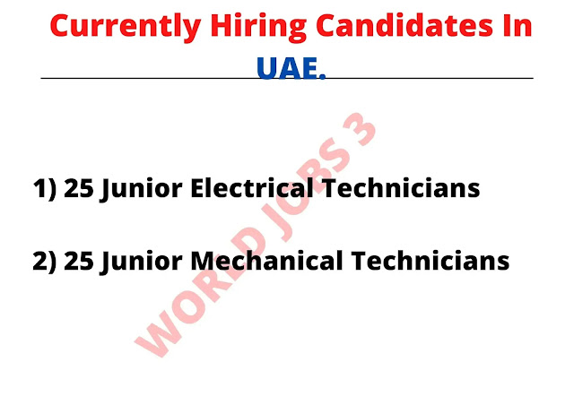 Currently Hiring Candidates In UAE.