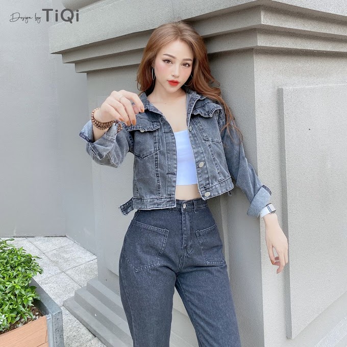 Mall Shop [ tiqijeans01 ] Quần baggy jeans nữ màu đen TiQi Jeans B1-167