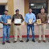मॉ हिंगलाजिन मंदिर सेवा समिति द्वारा किया गया बस्तर पुलिस का सम्मान