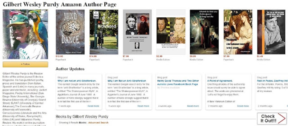 Gilbert Wesley Purdy Amazon Author Page