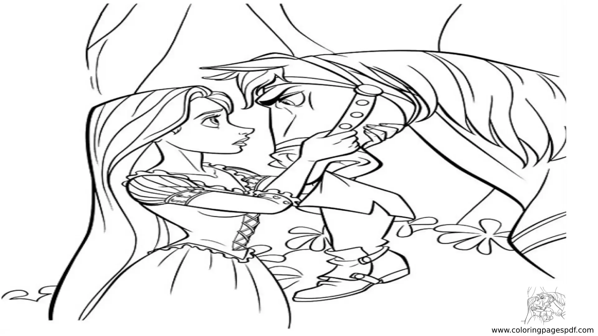 Coloring Pages Of Rapunzel And Maximus