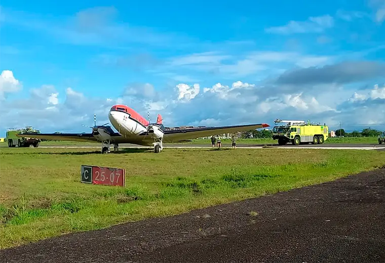 Venezuela: Aeropuerto de Liberia cerrado luego de que avión se saliera de la pista