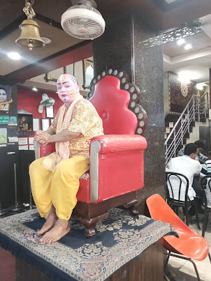 "Maharaj(Brahmin Cook)" the restaurant Greeter of iconic " CHOTIWALA RESTAURANT " in Rishikesh.