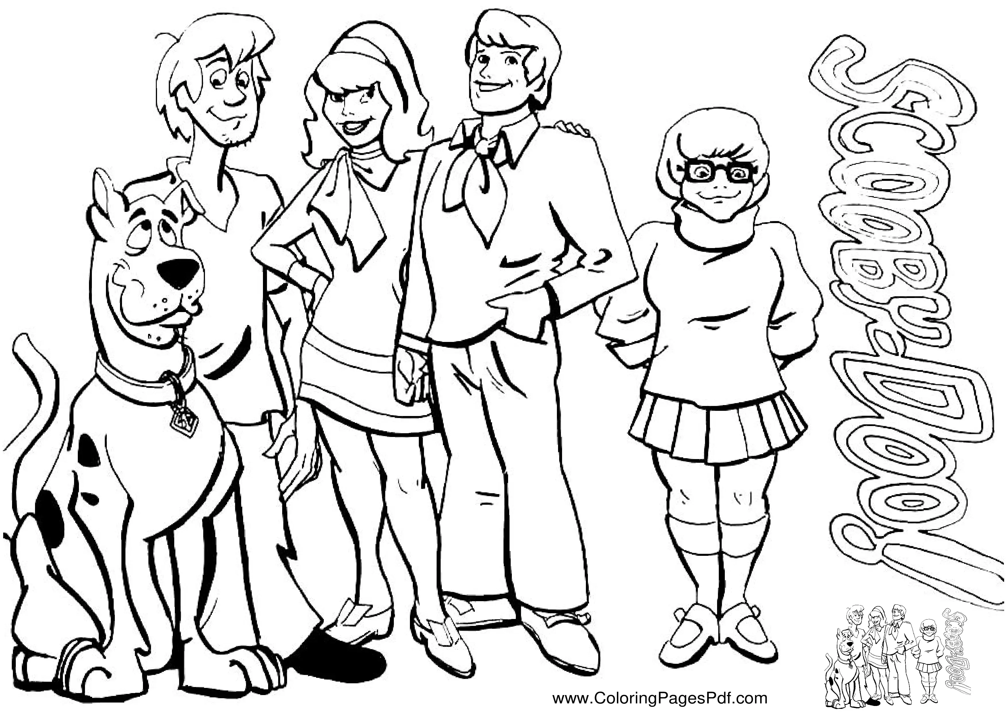 Scooby doo coloring pages printable